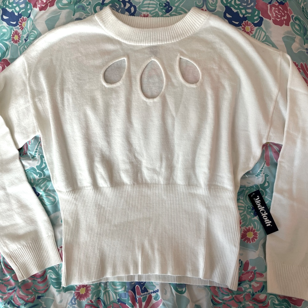 ModCloth size medium white sweater